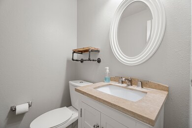 Always downstairs half bath.