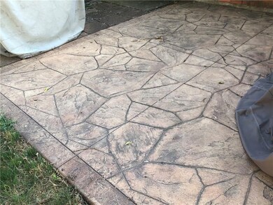 Stamped concrete patio