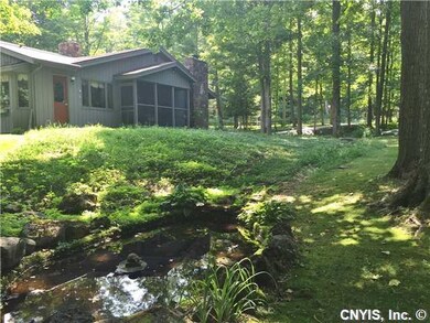 Backyard. Large private yard is tree lined and inc