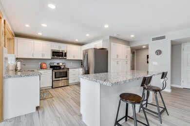 Open kitchen with granite