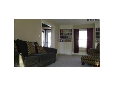 Living room with Built-in Bookcases