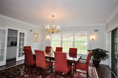 This wonderful dining room provides an area for di