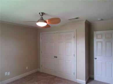 Bedroom with large closet space