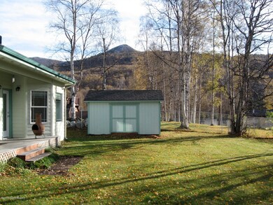 Fenced back yard and shed