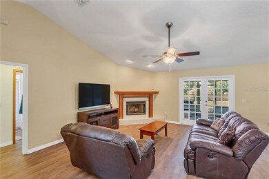 Living Room with real wood burning fireplace