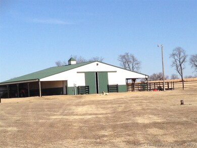 View of barn from east side of house