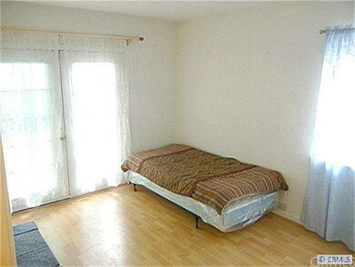 South-facing bedroom has lots of light
