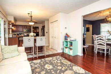 Kitchen opens to the living room.