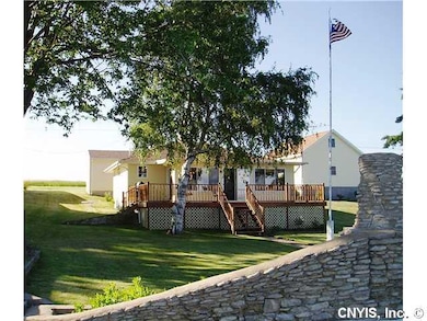 Exterior Front. The stone structure is an outdoor 