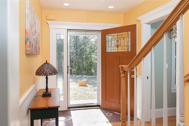 Welcoming front door/entrance with hand painted ti