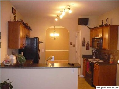 kitchen has plenty of cabinet space.