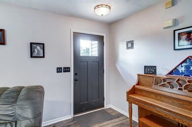 Entry with over head light.