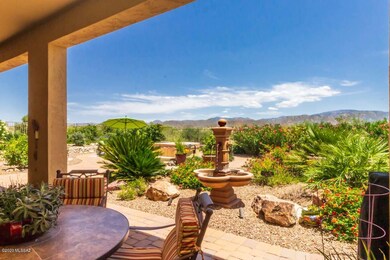 Backyard Fountain & Hot Tub