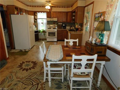 Dining area section of the eat in kitchen space.