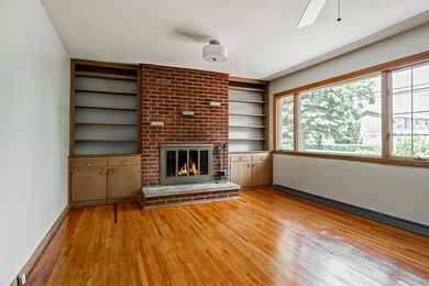 Living Room with Fireplace and Built-ins