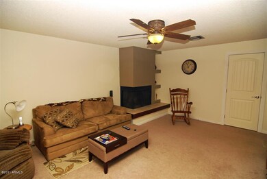 Family room with fireplace