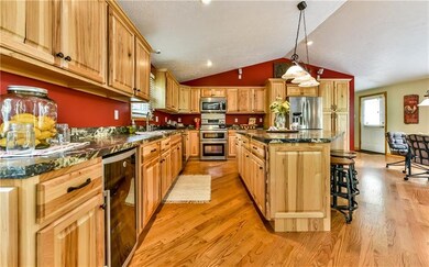 Stainless steel appliances include electric range 