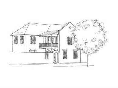 Exterior Front. Prytania Sketch