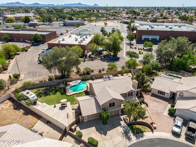 Overhead view of lot