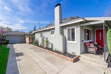 Extra long driveway with detached garage