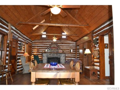 This is the original, one room log cabin.   Notice