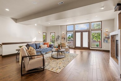 Hardwood flooring.