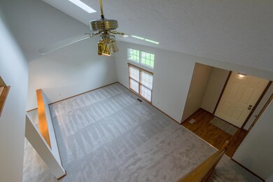 Open and bright living room from above