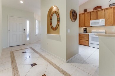 Front entry door with Mosaic tile design