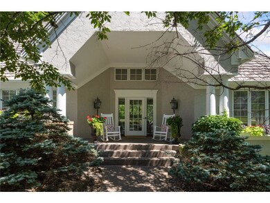Grand covered entrance
