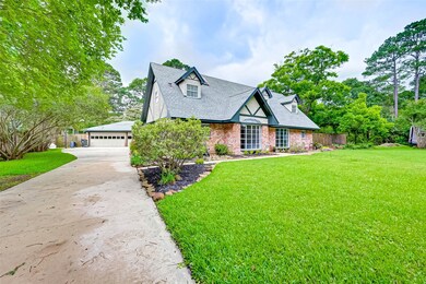 Extra long driveway and detached garage.