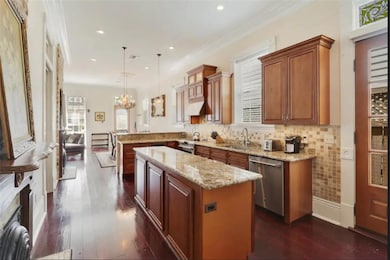 Spacious kitchen, large island