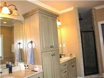 Double Sinks with Lots of Storage in Master Bath!