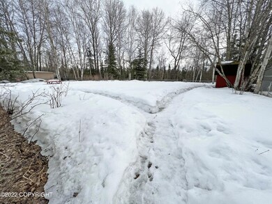 Large yard with shed and picnic table