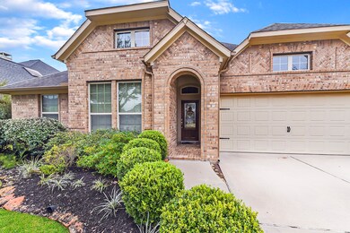 Home has a 2 car garage and front door is a nice solid wood with lead glass.