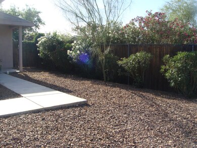 Large front side yard
