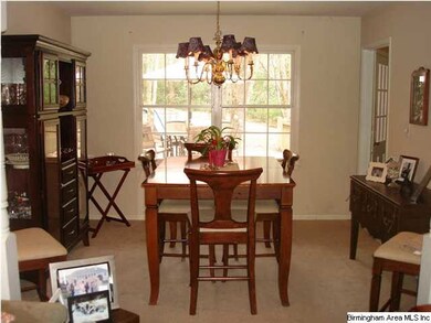 Beautiful dining room just off the kitchen.