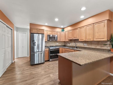 Kitchen: great counter space, ample storage, and an updated look.