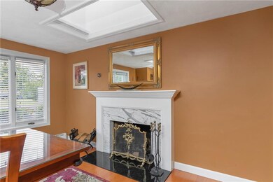 Wood burning fireplace