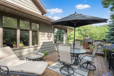 Private, maintenance free trex deck.