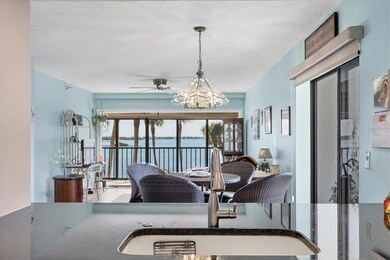 Kitchen with water view.