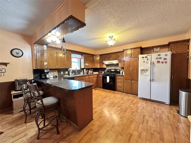 Kitchen featuring light hardwood / wood-style floo