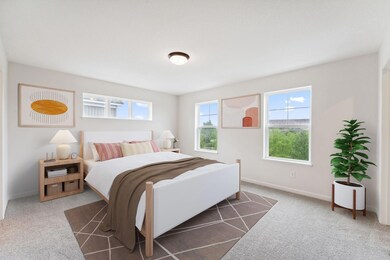 Staged bedroom
