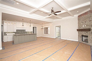 Open floorplan!! Kitchen flowing into the large li