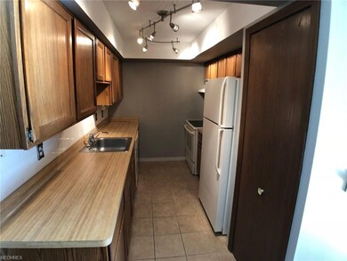This updated kitchen offers ample counter and cabinet space.