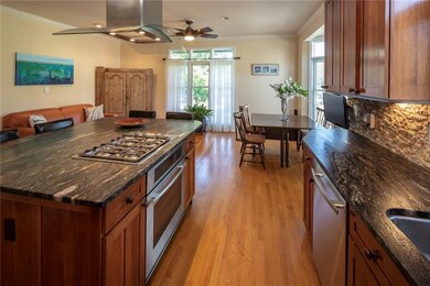 Granite, custom stone backsplash...