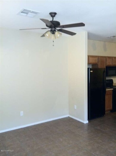 ceiling fan in dining area
