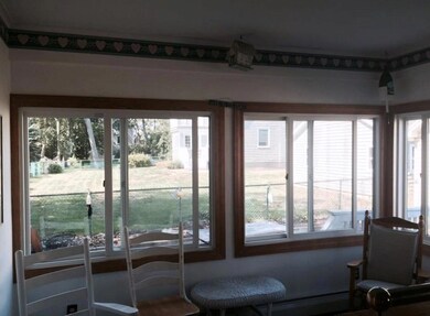 Heated sunroom off kitchen