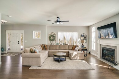 Living room with hardwood floors