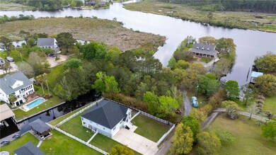 View of house and Bayou Bonfouca