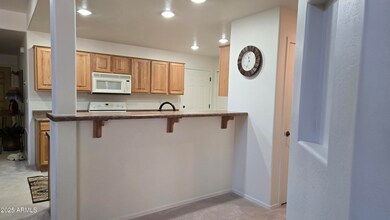 kitchen opens to great room